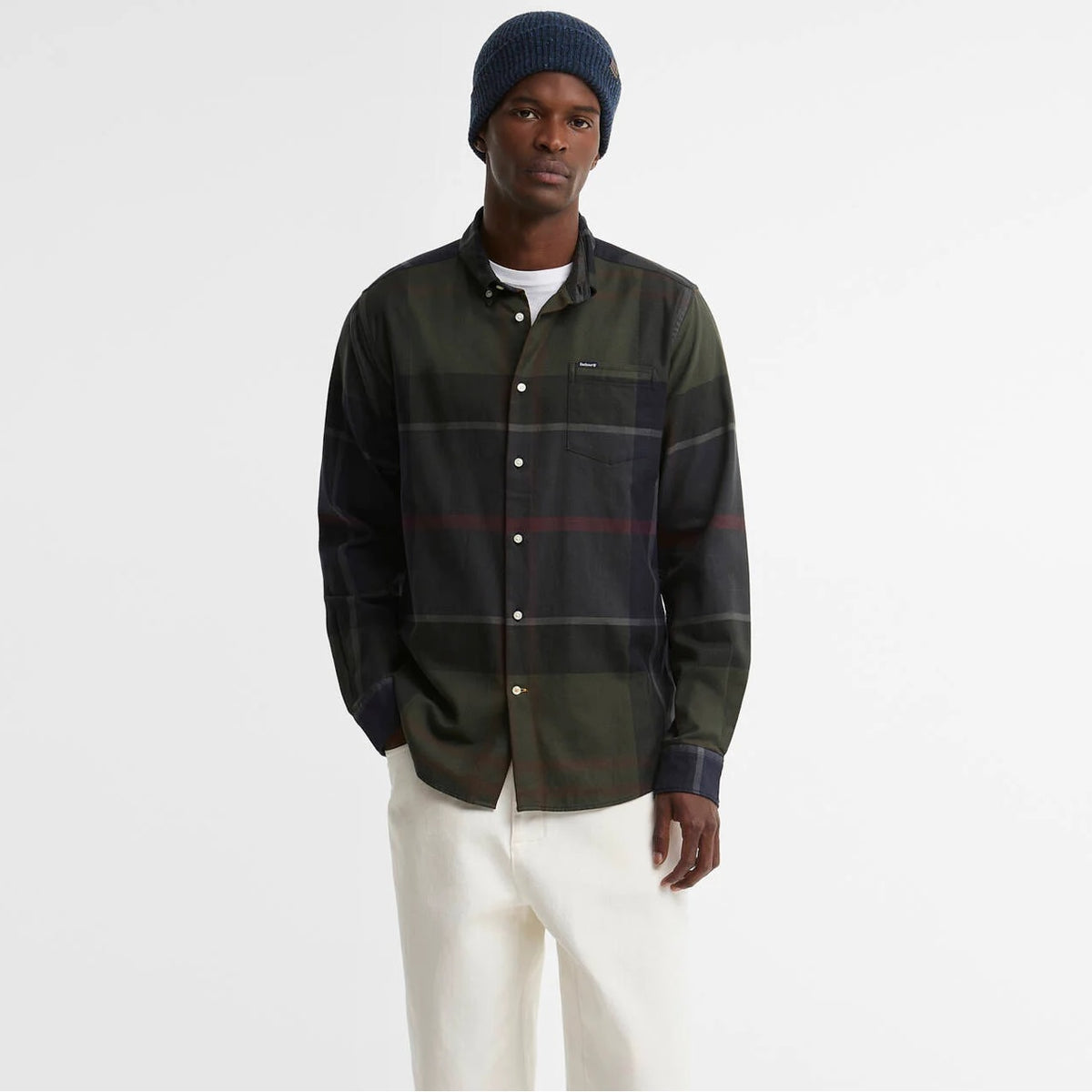 Barbour Dunoon Tartan Tailored Hemd Marine/Dunkelgrün