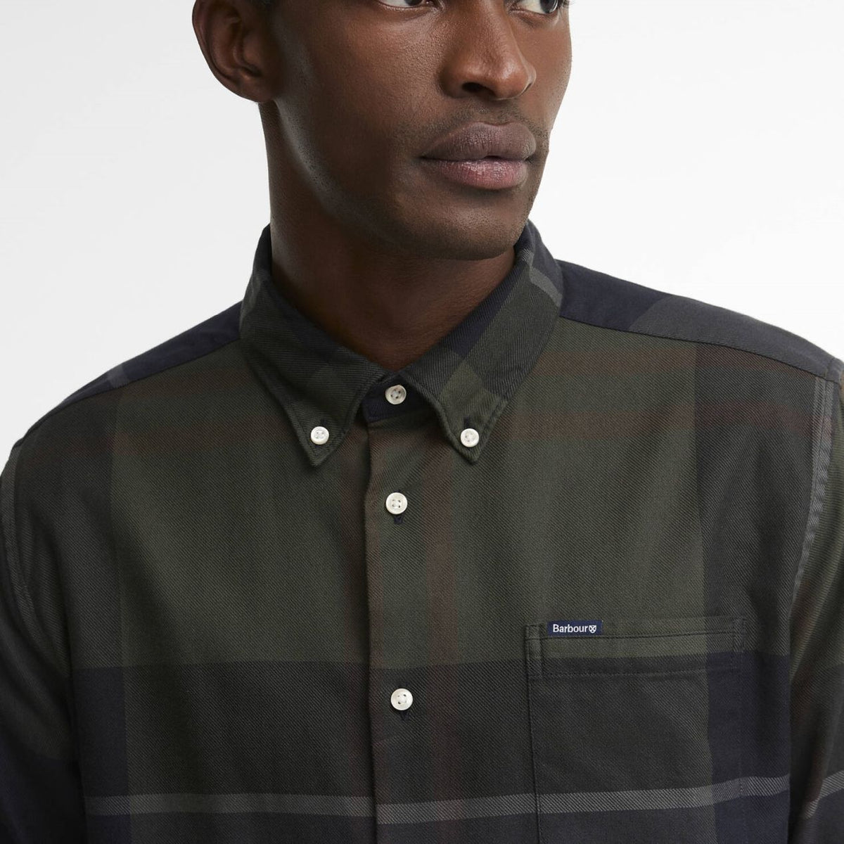 Barbour Dunoon Tartan Tailored Hemd Marine/Dunkelgrün