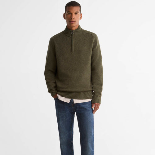 Barbour Newtown Half-Zip-Pullover Dunkelgrün