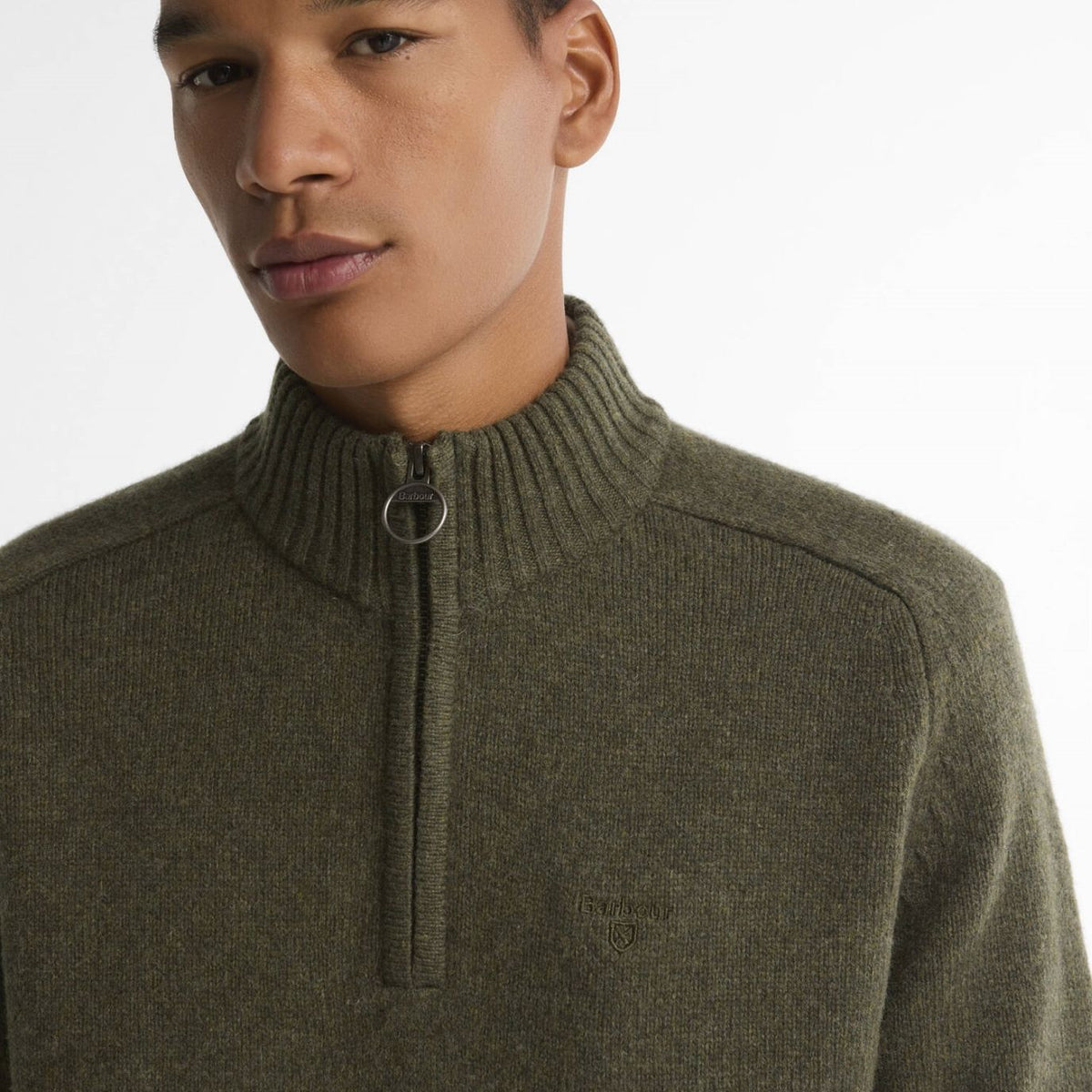 Barbour Newtown Half-Zip-Pullover Dunkelgrün