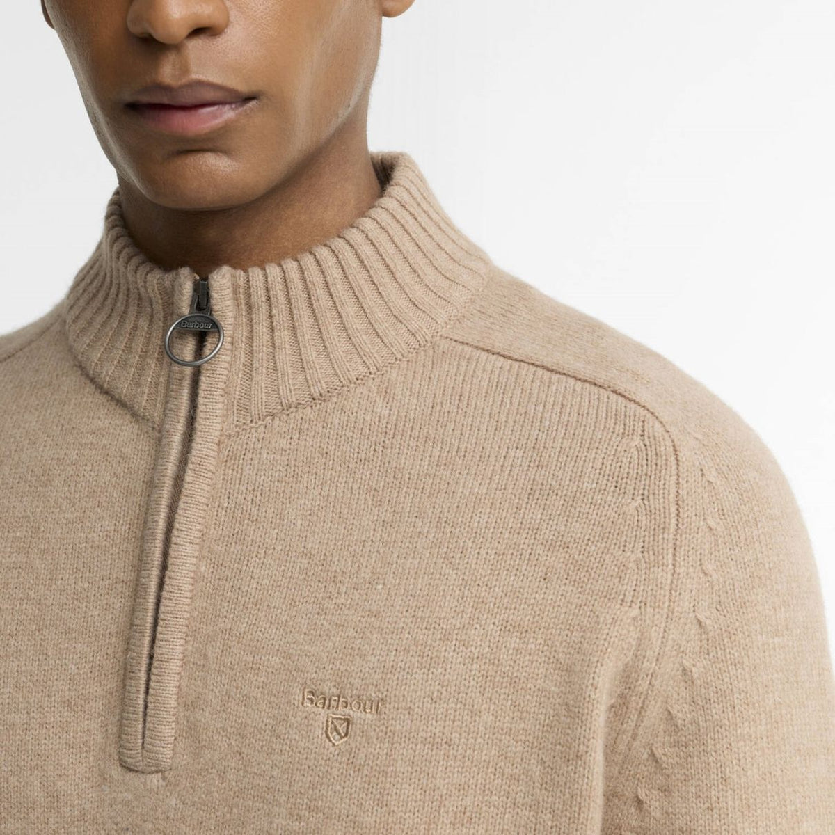 Barbour Newtown Half-Zip-Pullover Grau