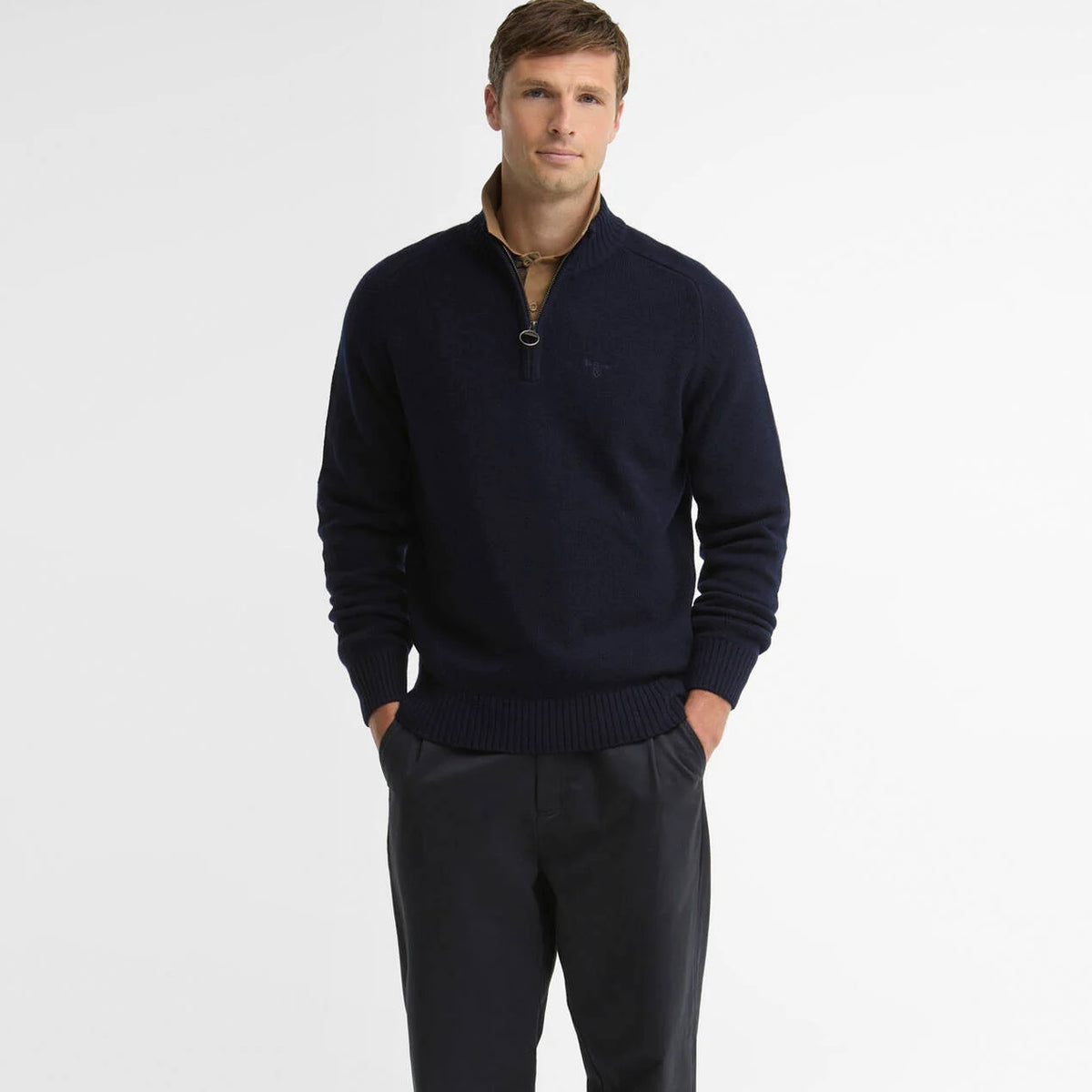 Barbour Newtown Half-Zip-Pullover Marine