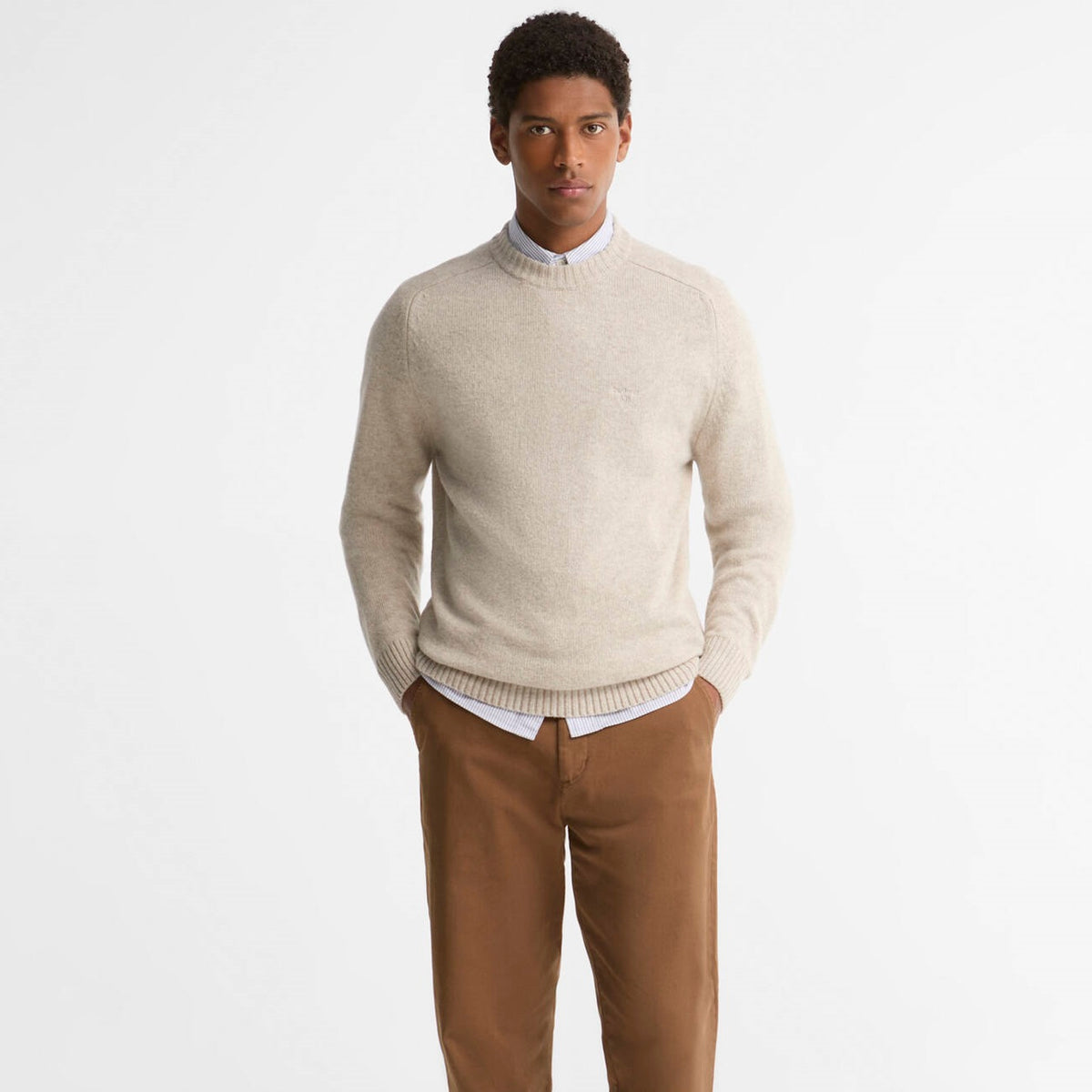 Barbour Newtown Pullover Hellgrau