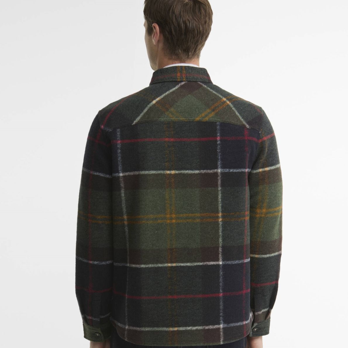Barbour Woodlane Brushed Check Überhemd Dunkelgrün