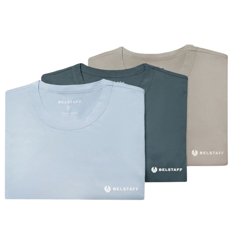 Belstaff 3er-Pack T-shirt Hellblau/Grau/Dunkelblau