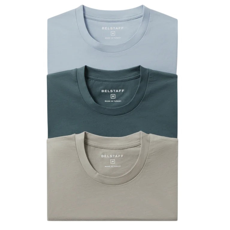 Belstaff 3er-Pack T-shirt Hellblau/Grau/Dunkelblau