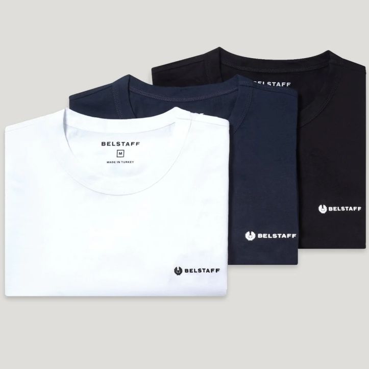 Belstaff 3-Pack T-shirt Weiß/Schwarz/Marine
