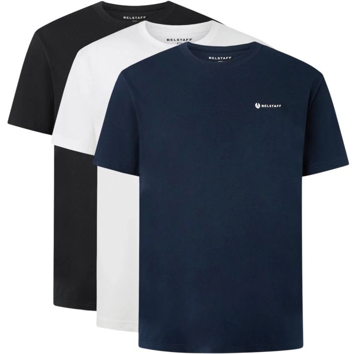 Belstaff 3-Pack T-shirt Weiß/Schwarz/Marine