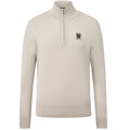 Belstaff Colden Merino Viertelreißverschluss-Pullover Beige
