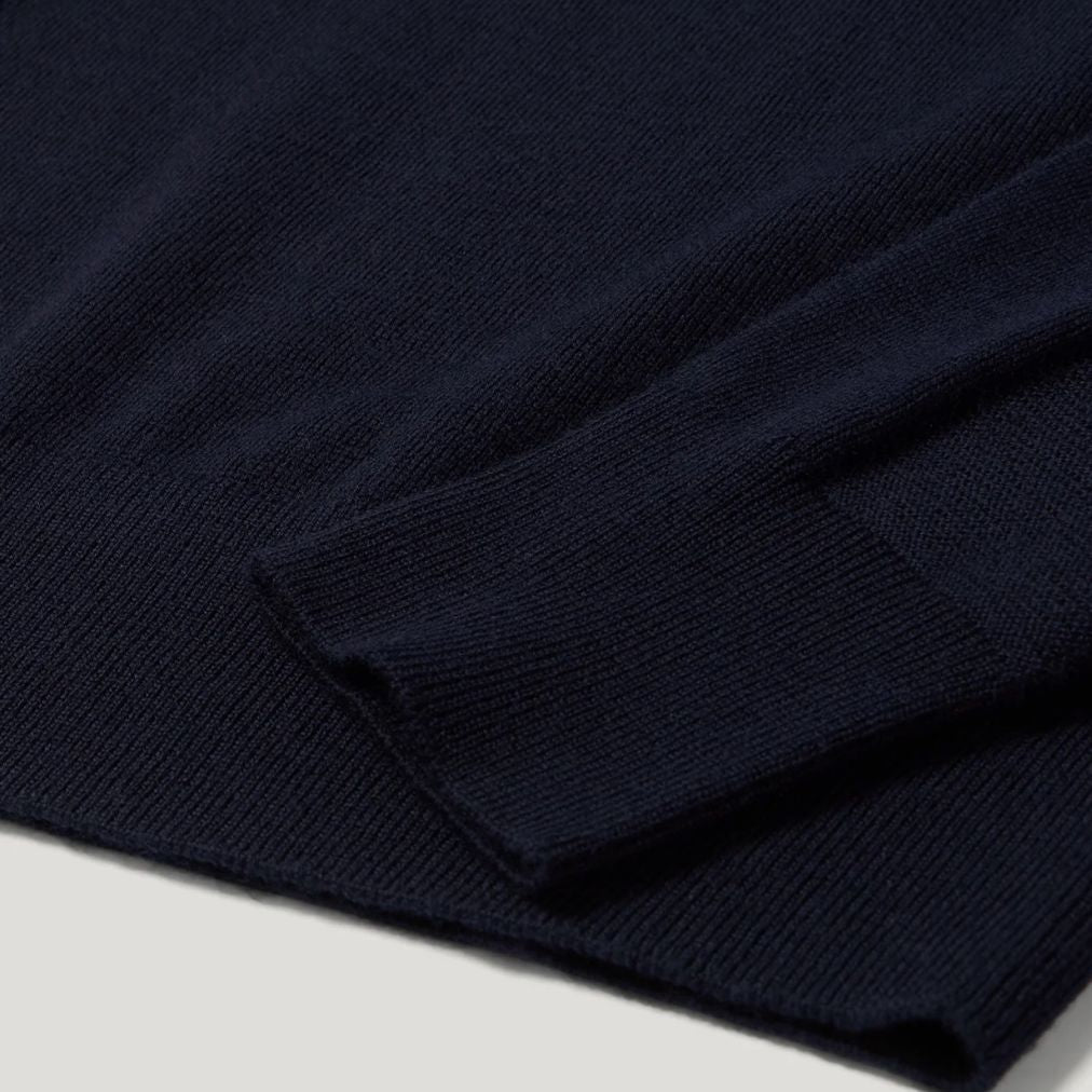 Belstaff Colden Merino Quarter Zip Pullover Marine