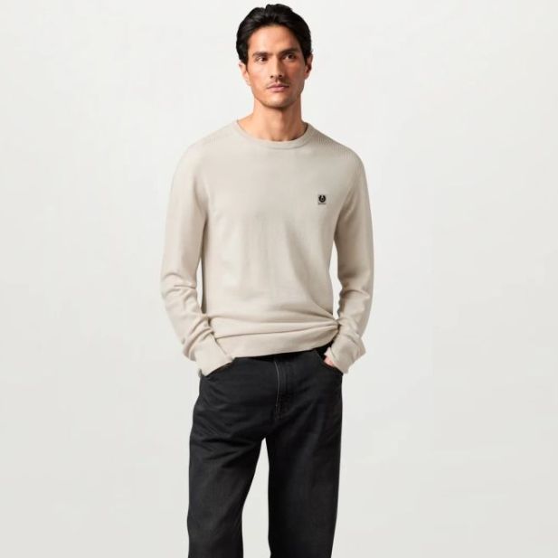 Belstaff Colden Merino Pullover Beige