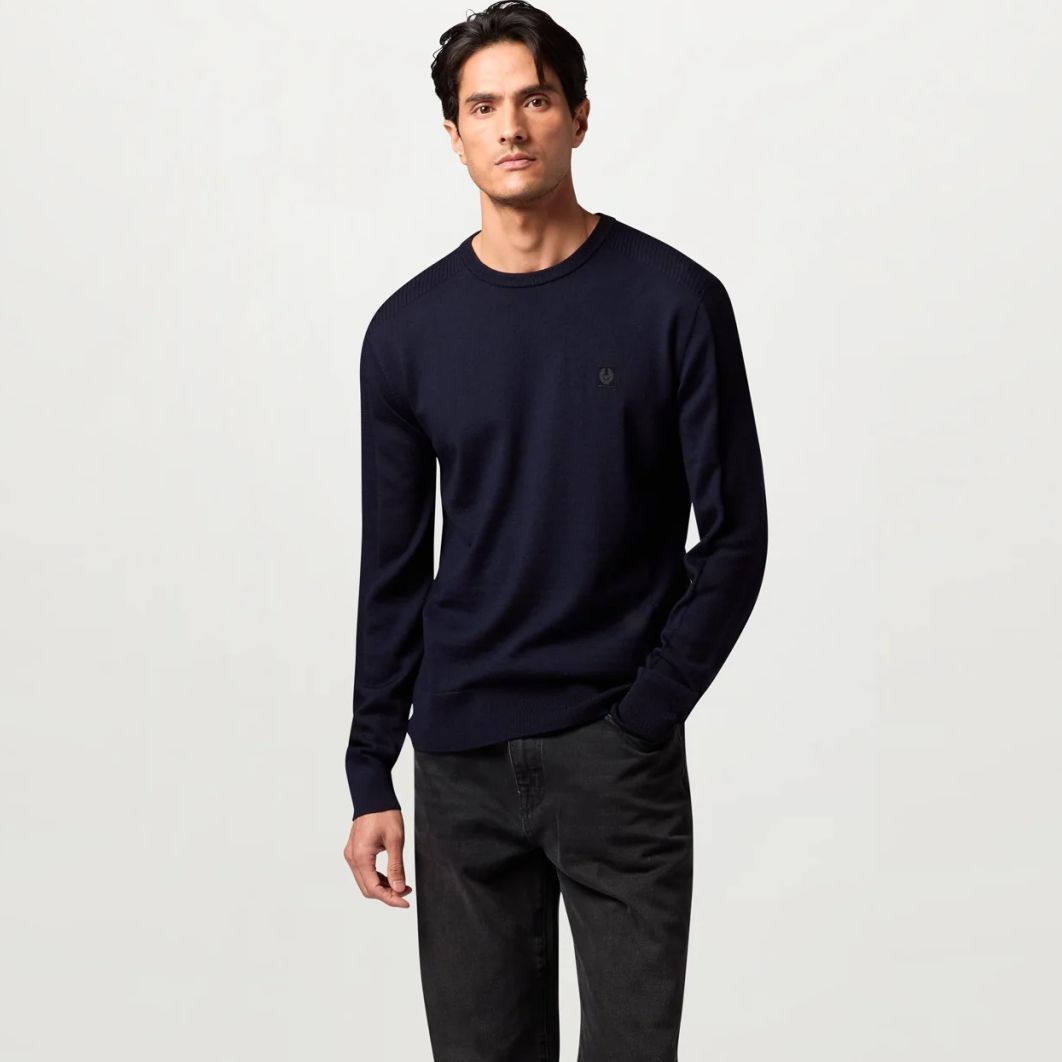 Belstaff Colden Merino Pullover Marine