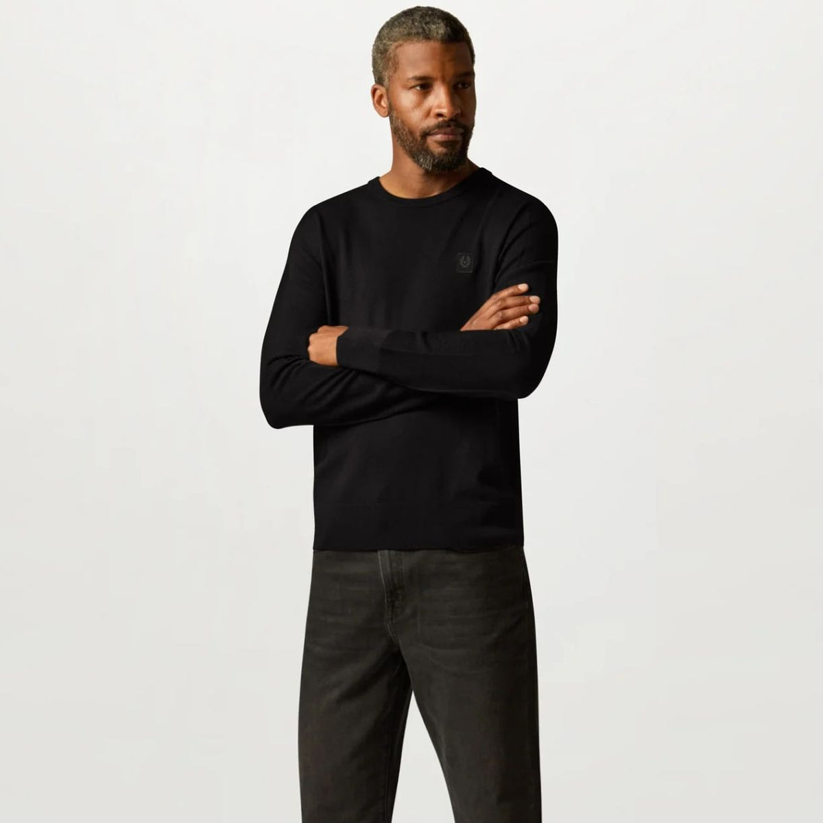 Belstaff Colden Merino Pullover Schwarz
