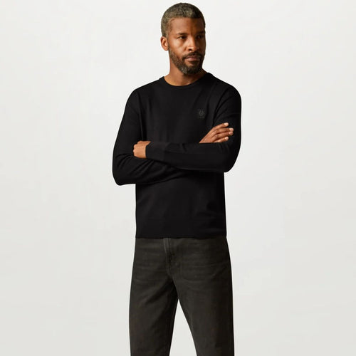 Belstaff Colden Merino Pullover Schwarz