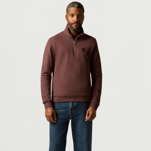 Belstaff Quarter Zip Pullover Bordeaux