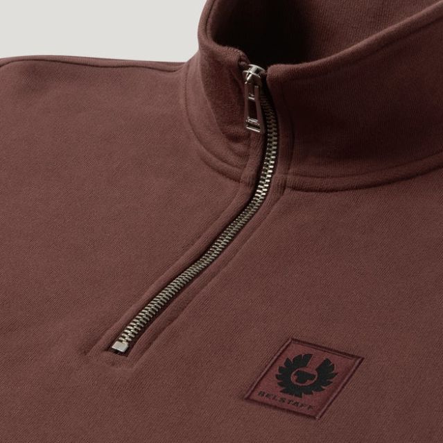 Belstaff Quarter Zip Pullover Bordeaux
