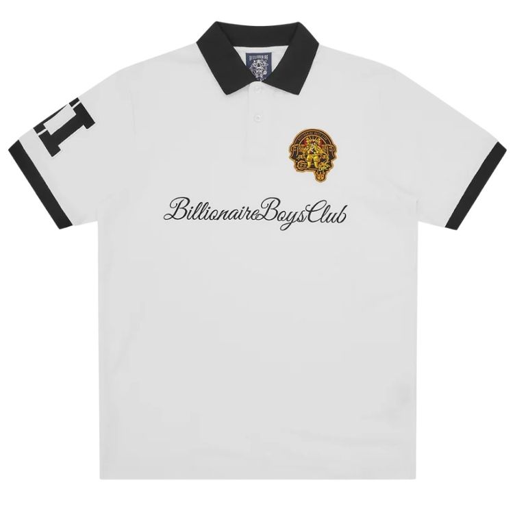Billionaire Boys Club Script Patch Poloshirt Weiß