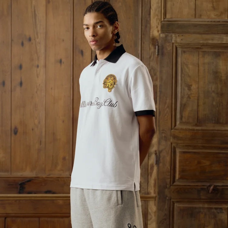 Billionaire Boys Club Script Patch Poloshirt Weiß