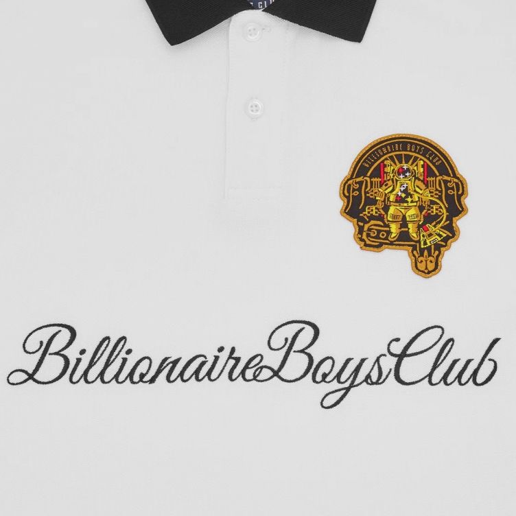 Billionaire Boys Club Script Patch Poloshirt Weiß