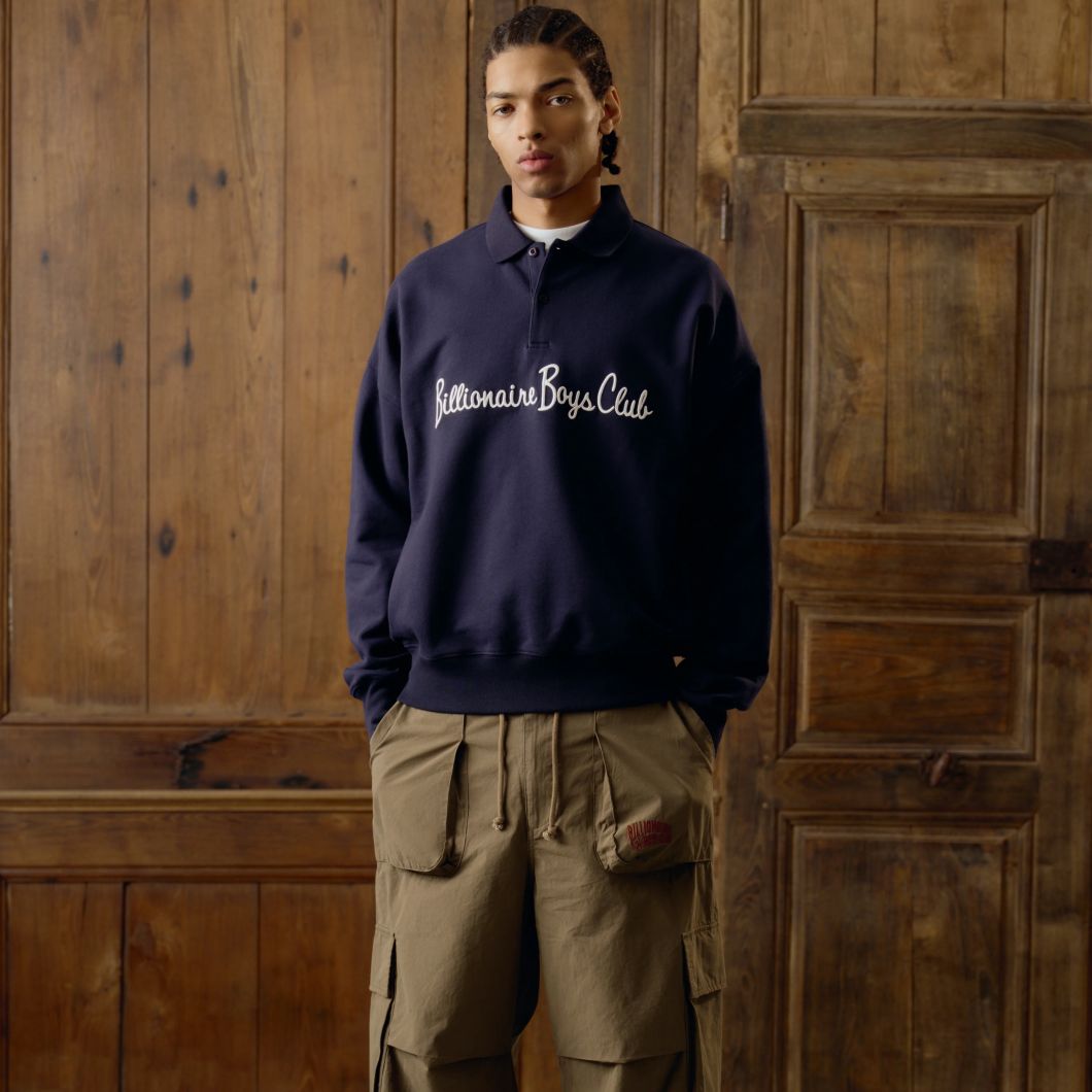 Billionaire Boys Club Signature Collared Pullover Marine