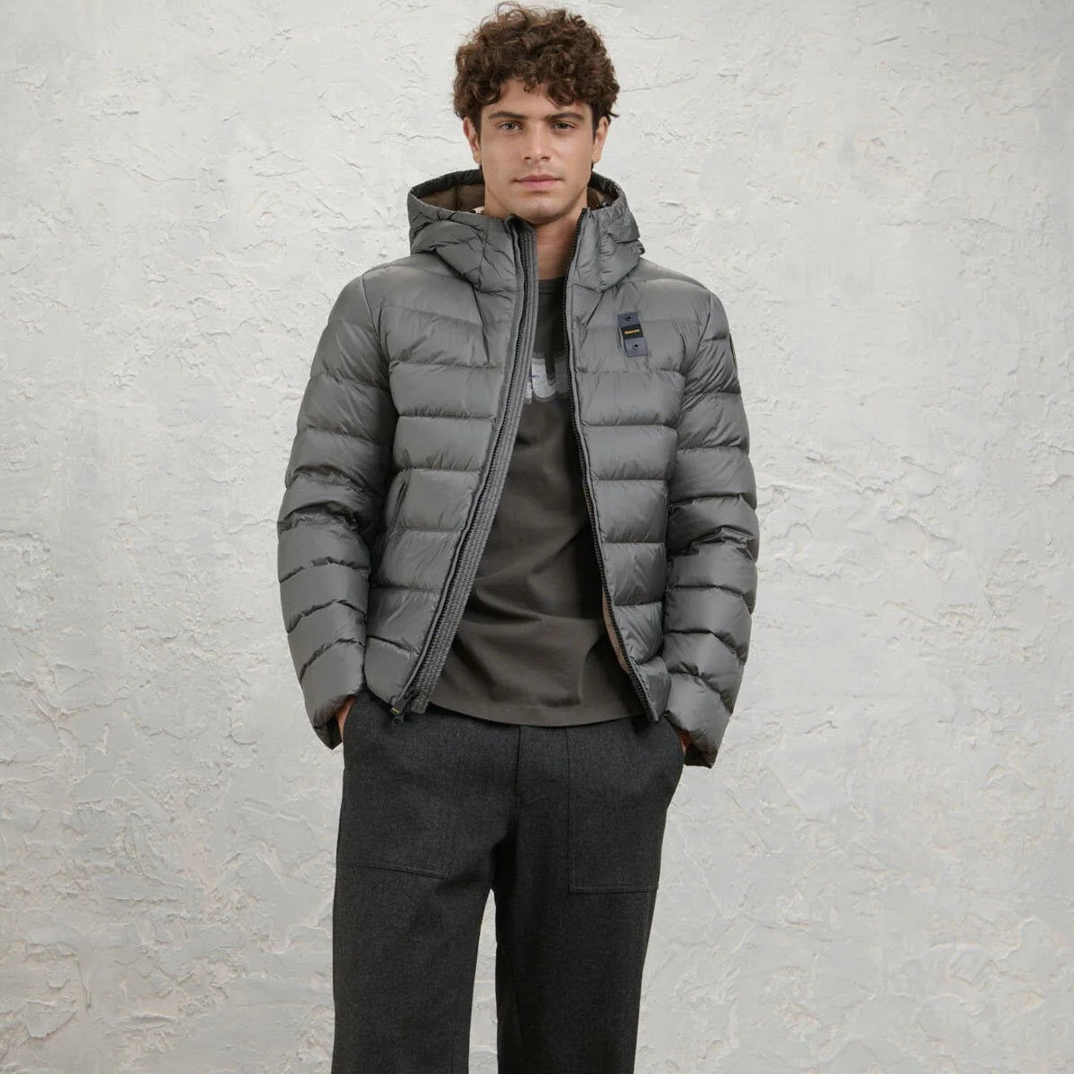 Blauer Acton Jacke Grau