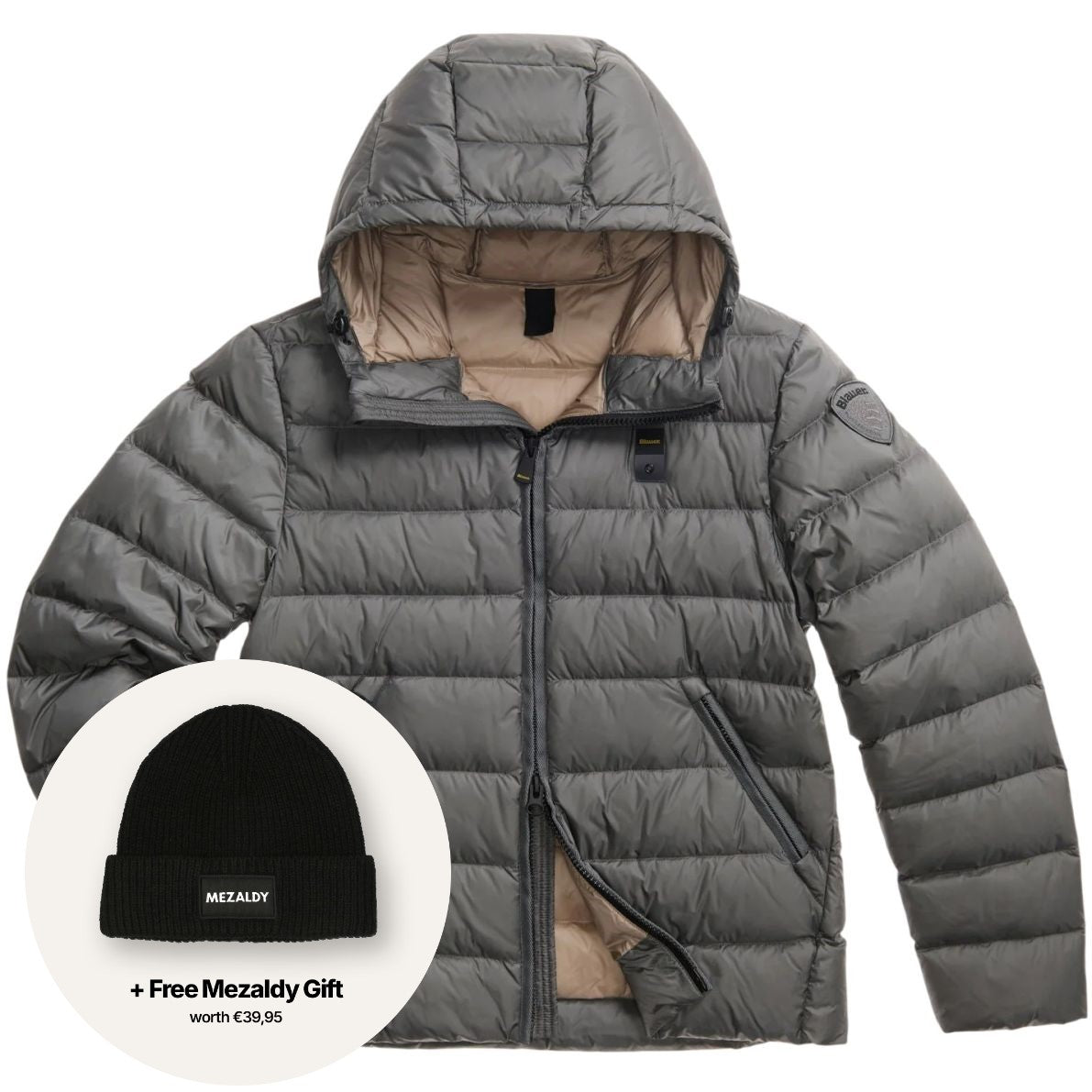 Blauer Acton Jacke Grau
