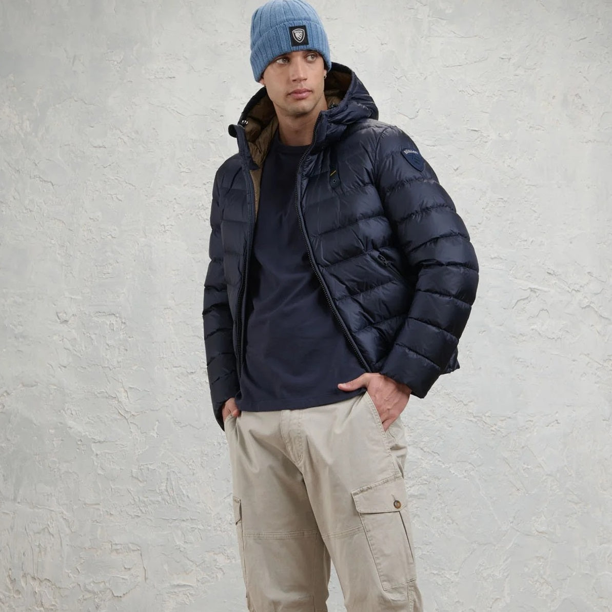 Blauer Acton Jacke Marine