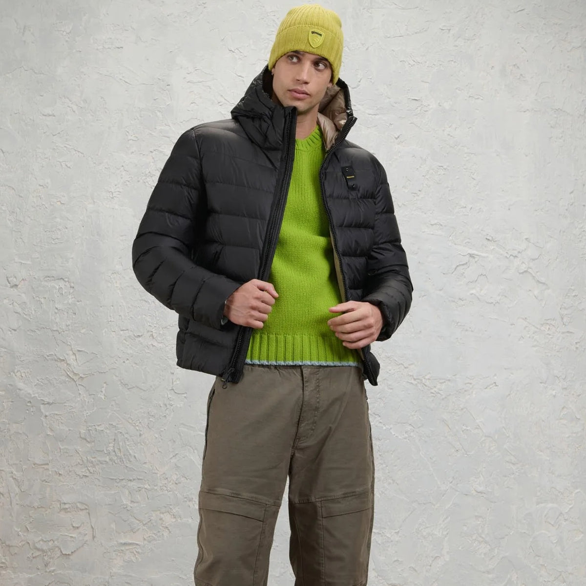 Blauer Acton Jacke Schwarz