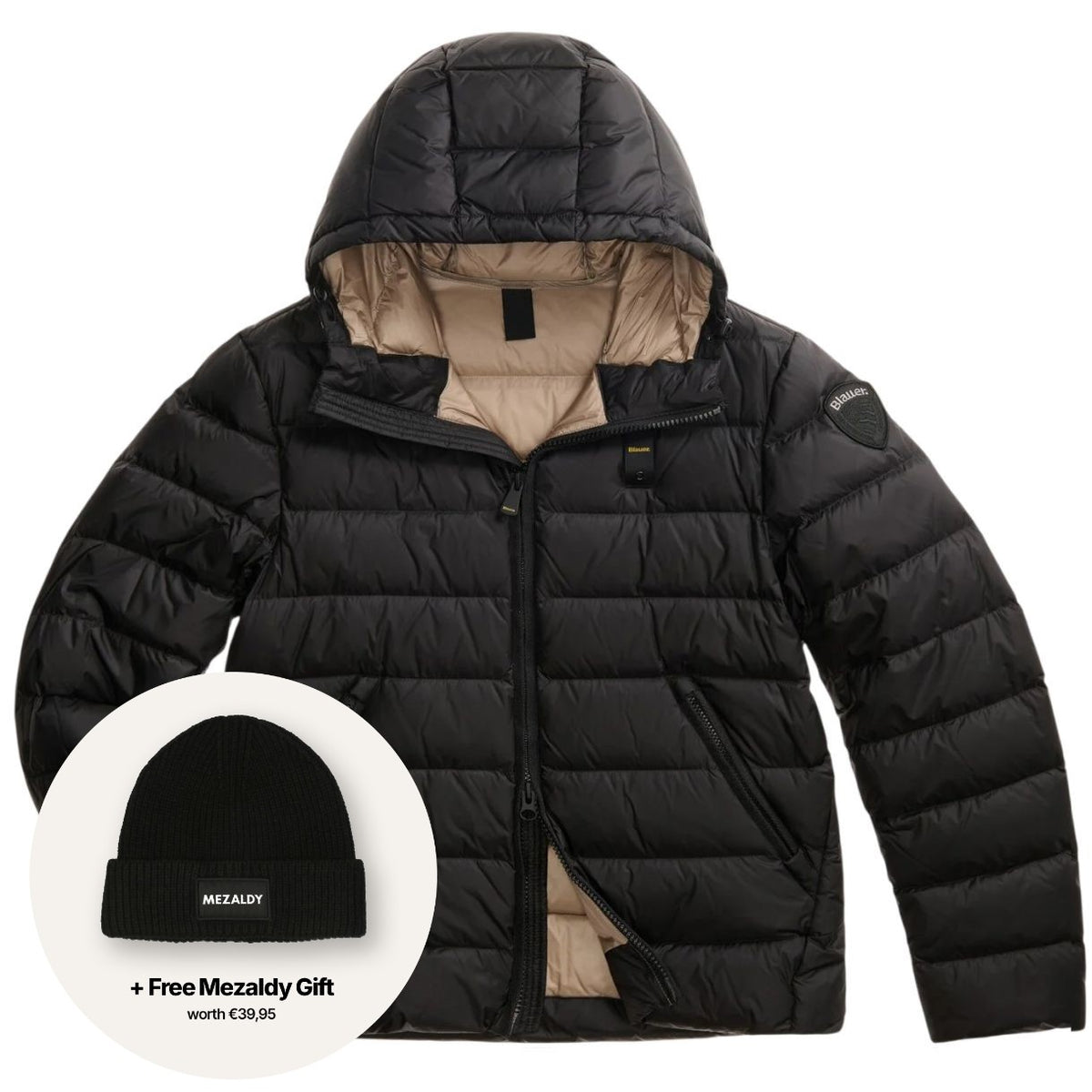Blauer Acton Jacke Schwarz