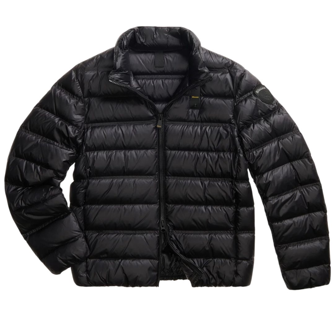 Blauer Belmont Puffer Schwarz