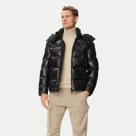 Blauer Kiernan Jacke Schwarz