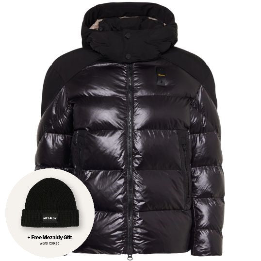 Blauer Kiernan Jacke Schwarz