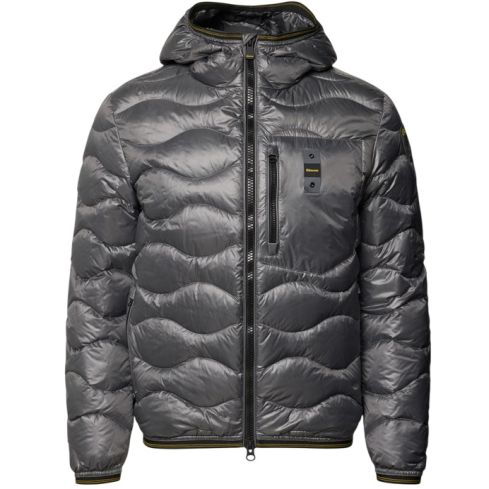 Blauer Wave Puffer Grau
