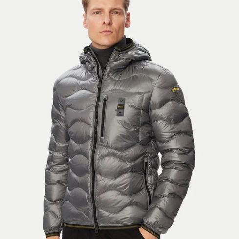 Blauer Wave Puffer Grau