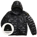 Blauer Wave Puffer Schwarz