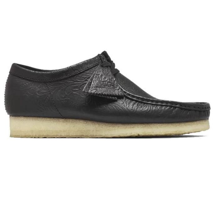 Clarks Wallabee-Mokassin Schwarz
