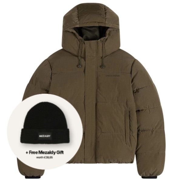 Daily Paper Ribstop-Pufferjacke Dunkelgrün