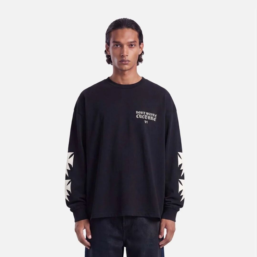 Don’t Waste Culture Fina Longsleeve T-shirt Schwarz