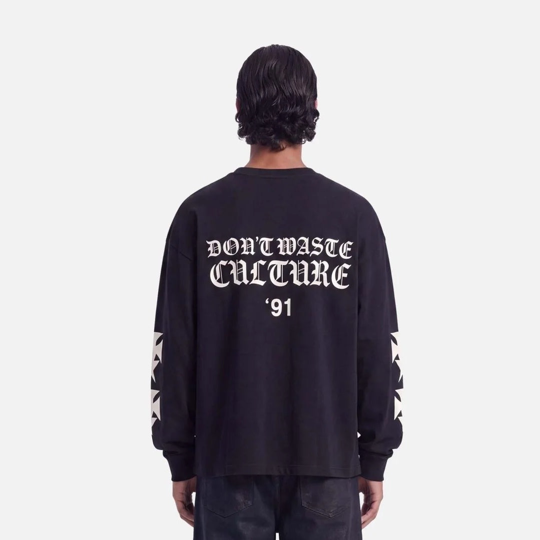 Don’t Waste Culture Fina Longsleeve T-shirt Schwarz