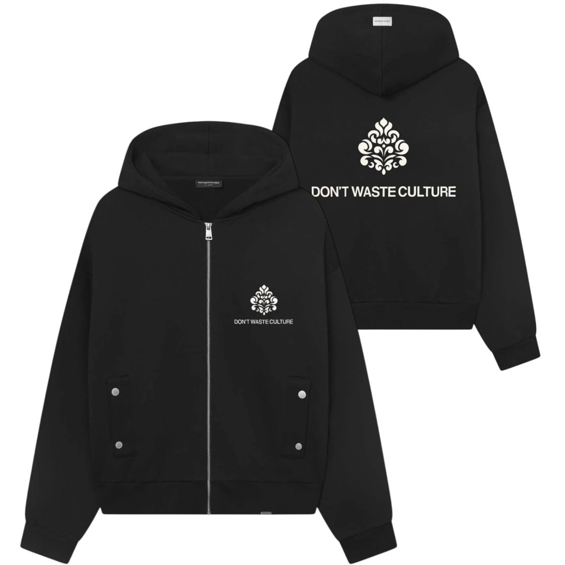 Don't Waste Culture Uno Zip Kapuzenpullover Schwarz