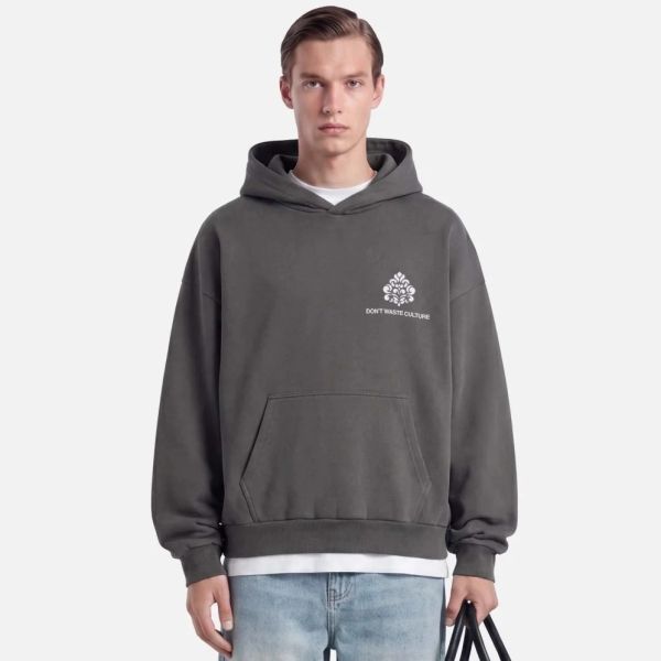Don’t Waste Culture Puro Kapuzenpullover Grau