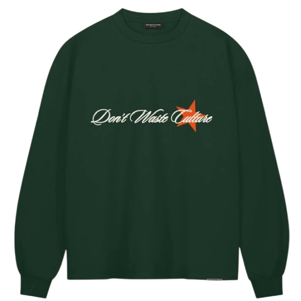 Don't Waste Culture Unisa Longsleeve T-shirt Dunkelgrün