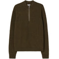 Filippa K Wool Half-Zip Pullover Dunkelgrün
