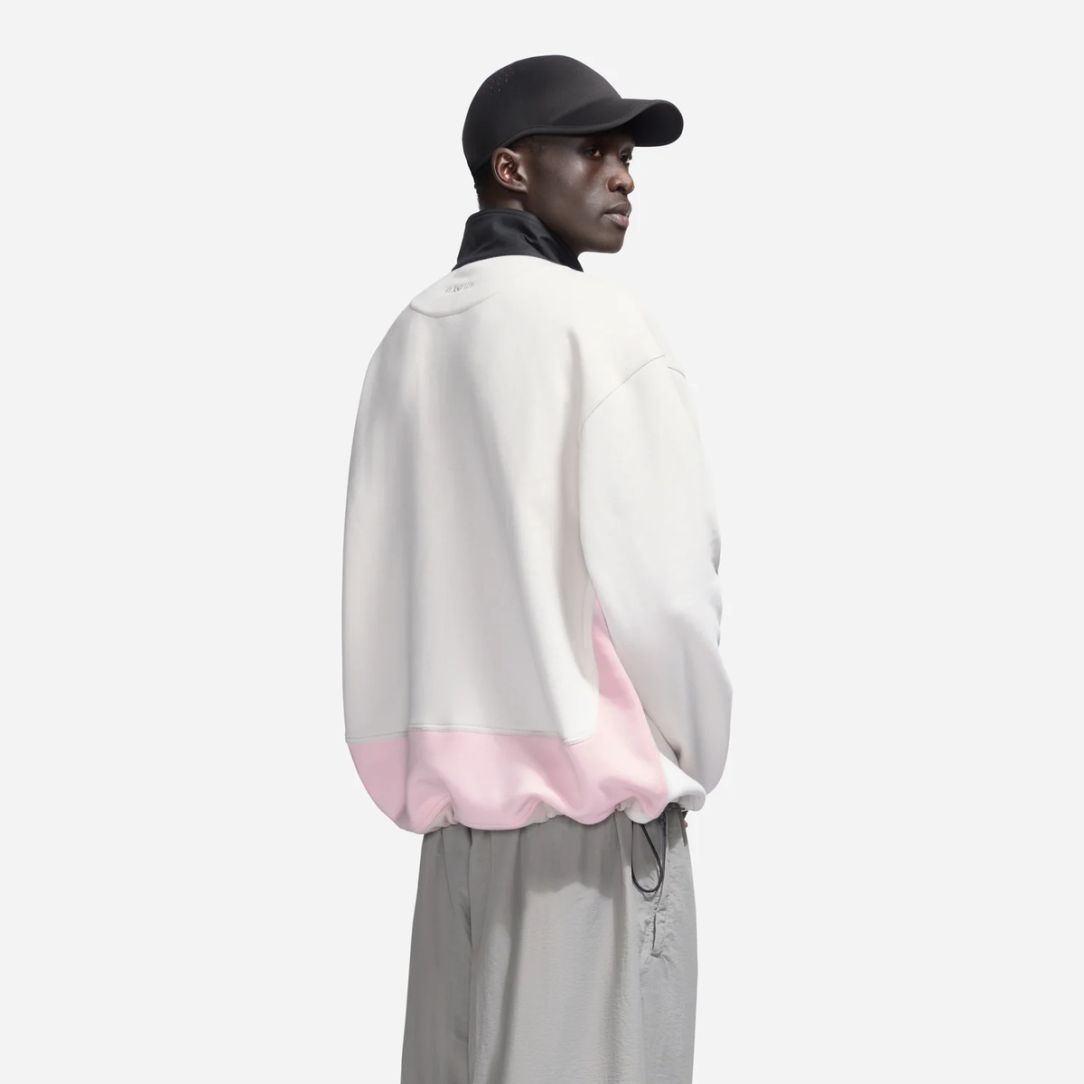 Flâneur Badge Classic Half-Zip Pullover Grau