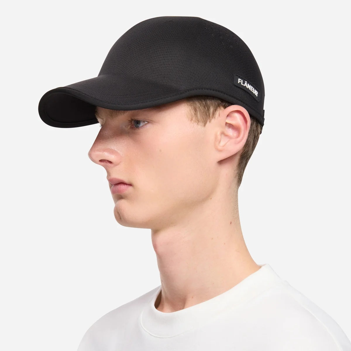 Flâneur Badge Seamless Cap Schwarz