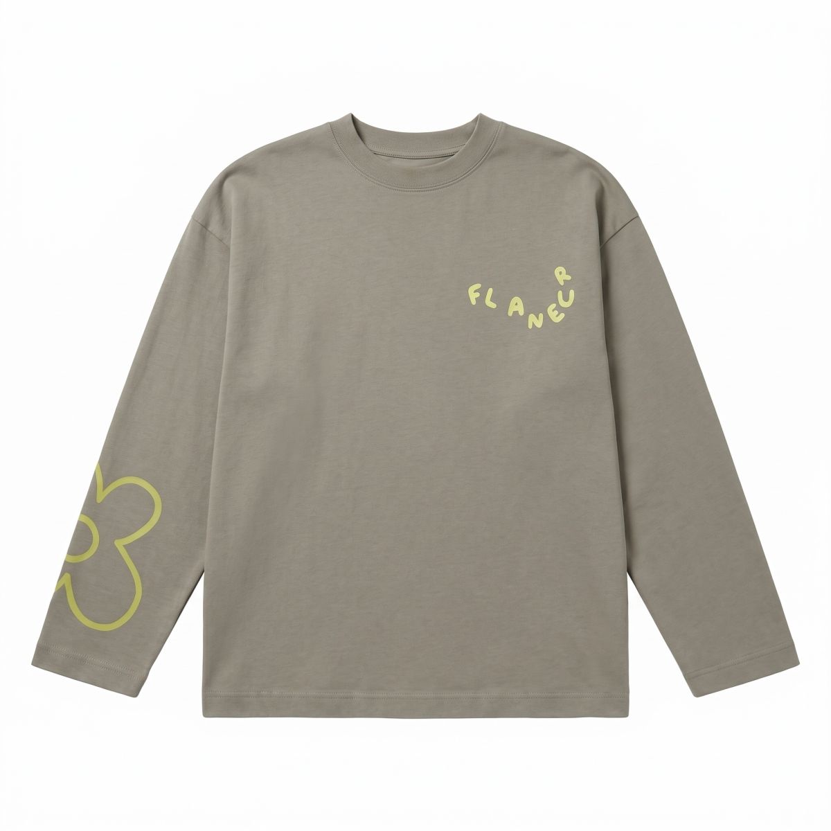 Flâneur Blossom Langarm-T-shirt Dunkelgrün