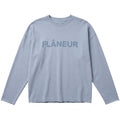 Flâneur Blurred Logo Longsleeve T-shirt Hellblau