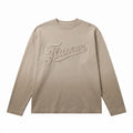 Flâneur besticktes Logo-Langarm-T-shirt Dunkelgrün