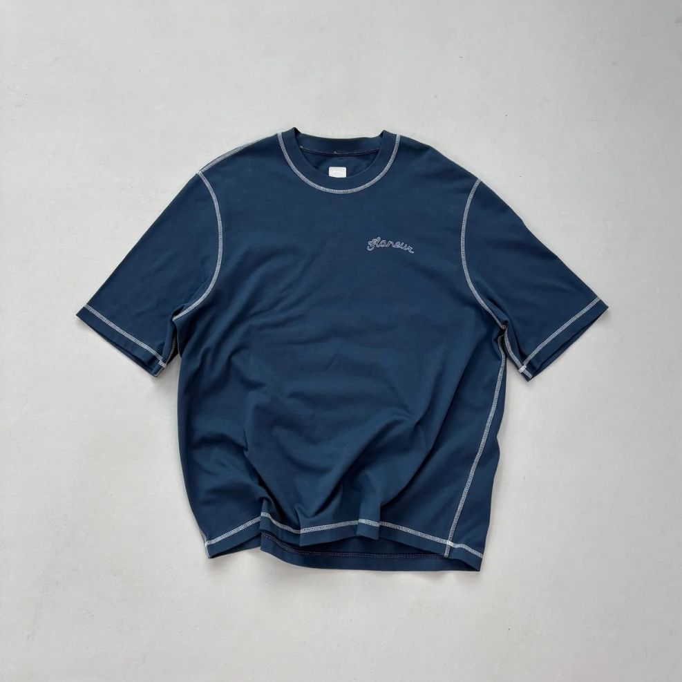 Flâneur Signature Outline T-shirt Marine