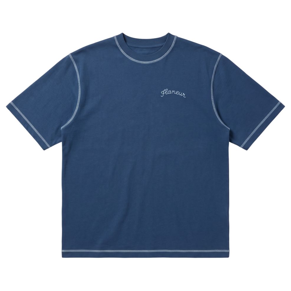 Flâneur Signature Outline T-shirt Marine